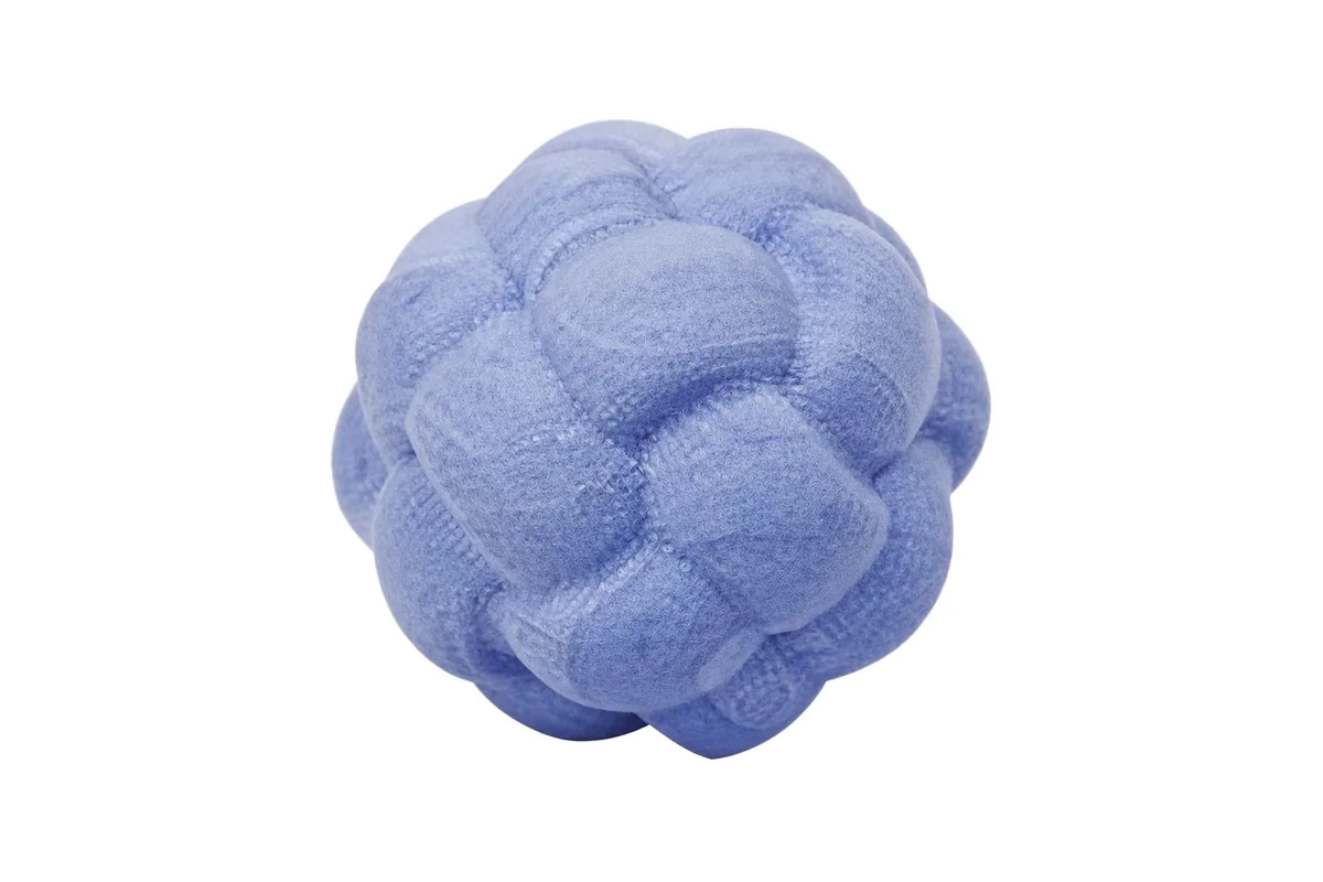 Gewebter Schaumstoffball aus TPR und Schaumstoff, Classic Chew, weiß freigestellt