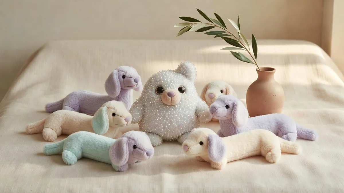 Crystal-Plush-Hundespielzeug von Studio Warmth als Großhandels-Geschenksortiment arrangiert